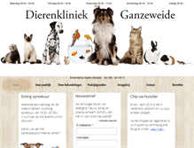 Tablet Screenshot of dierenkliniekganzeweide.nl